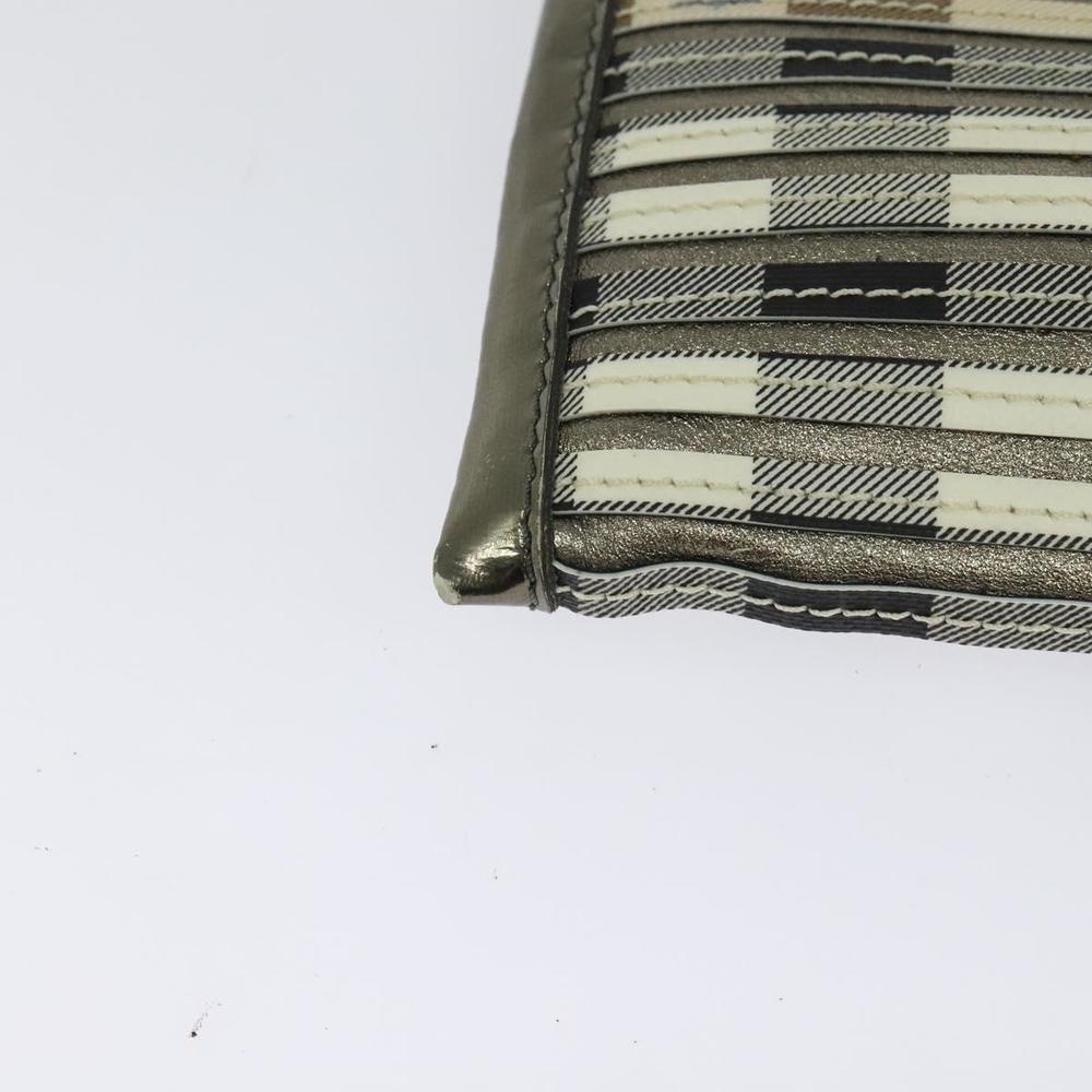 BURBERRY Nova Check Clutch Bag PVC Beige Gold Auth bs23425 - Picture 16 of 16